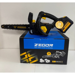 Акумуляторна Пила ланцюгова ZEGOR CSPB-21BL-12" 2*(21 V, 6 Ач) PROFESSIONAL