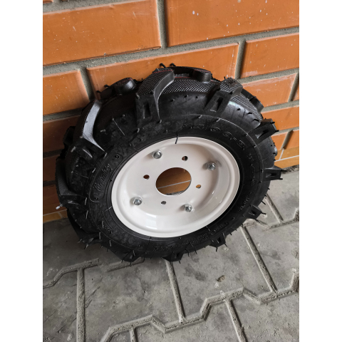 Колесо в зборі 4.00-8 зубаті на мотоблок фірми Hiquality ялинка