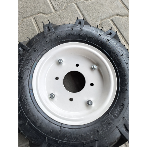 Колесо в зборі 4.00-8 зубаті на мотоблок фірми Hiquality ялинка