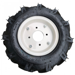 Колесо в зборі 4.00-8 зубаті на мотоблок фірми Hiquality ялинка