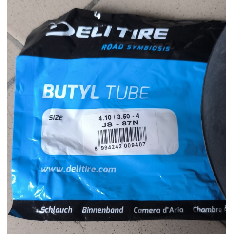 Камера 4.10/3.50-4 на візок/тачку DELI TIRE Індонезія гнутий вентиль