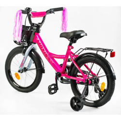 Велосипед дитячий 16 CORSO MAXIS рожевий з кошиком