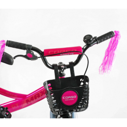 Велосипед дитячий 16 CORSO MAXIS рожевий з кошиком