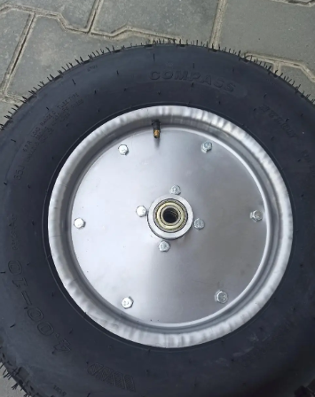 Колесо в зборі 4.00-10 до будівельної тачки Compass під вісь 17 мм та 20 мм