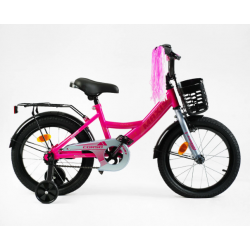 Велосипед дитячий 16 CORSO MAXIS рожевий з кошиком
