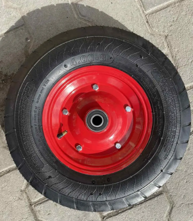 Колесо в зборі 4.00-8 8-PR до садової/будівельної тачки з 204 підшипником 