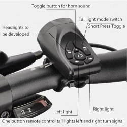 Задній стоп із поворотниками бездротовий для велосипеда Bike Horn Taillight