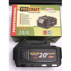 Акумуляторна батарея Procraft Battery 20В 4А/год