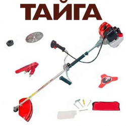 Бензинова мотокоса Тайга 4300 (2 НОЖА (40Т, 3Т), 1 КАТУШКА)