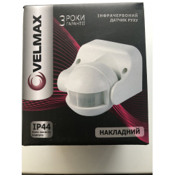 Датчик руху VELMAX V-ІМS-10 AC220-240V кут 180°