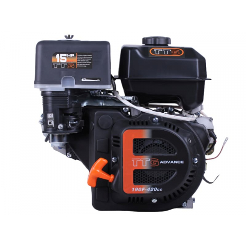 Двигун 190FE - бензин (під шліци діаметр 25 мм) (15 к.с.) з електростартером - TTG