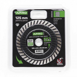 Диск до бетону 125х2,0мм (22-24%) турбо-хвиля APRO