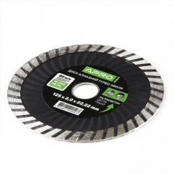 Диск до бетону 125х2,0мм (22-24%) турбо-хвиля APRO