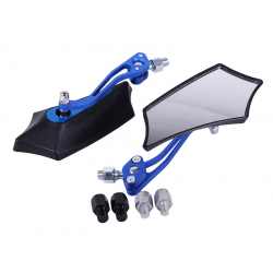 Дзеркала з перехідниками 2052 чорні із синім (комплект) - АМ