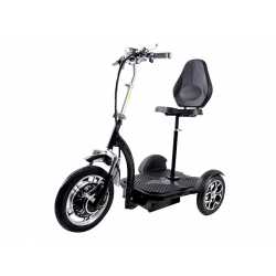 Електросамокат із сидінням (сидіння - спинка, передній амортизатор) (чорний) T06-3 48V500W 12AH - SM