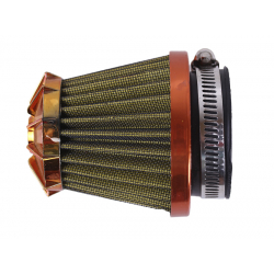 Фільтр нульовий "Конус" Ø38 мм прямий жовтий (великий) - АМ