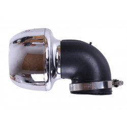 Фільтр нульовий "Turbo" хром. Ø38 мм 90° - АМ