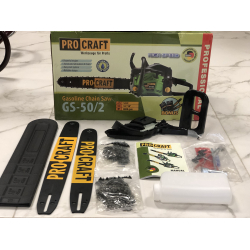 Ланцюгова Бензопила Procraft GS-50/2 (2 шини + 2 ланцюги)