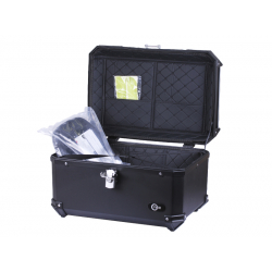 Кофр прямокутний для мотоцикла пластиковий чорний, 60л - YBX