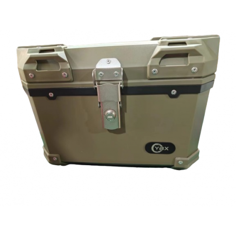 Кофр прямокутний для мотоцикла пластиковий зелений, 45л - YBX