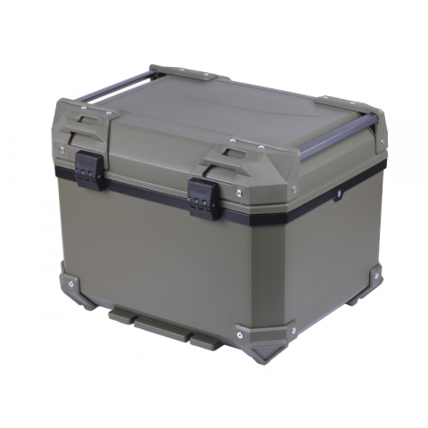 Кофр прямокутний для мотоцикла пластиковий зелений, 45л - YBX