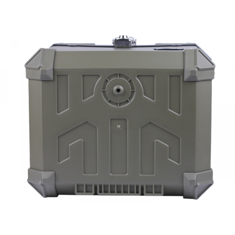 Кофр прямокутний для мотоцикла пластиковий зелений, 45л - YBX