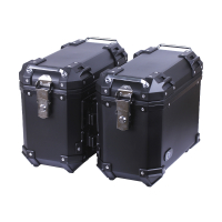 Кофри бічні для мотоцикла чорні пластикові (пара), 28л - YBX