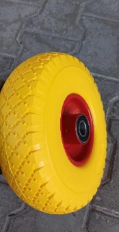 Колесо в зборі Безкамерне 3.00-4 на тачку з пінополіуретан під вісь 20 мм