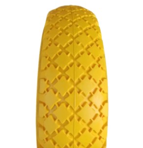 Колесо в зборі Безкамерне 3.00-4 на тачку з пінополіуретан під вісь 20 мм