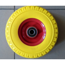 Колесо в зборі Безкамерне 3.00-4 на тачку з пінополіуретан під вісь 20 мм