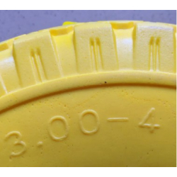 Колесо в зборі Безкамерне 3.00-4 на тачку з пінополіуретан під вісь 20 мм