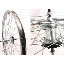 Колесо заднє 28 сталь, втулка "Україна-черв'як"