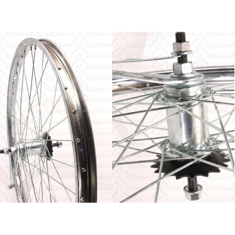 Колесо заднє 28 сталь, втулка "Україна-черв'як"