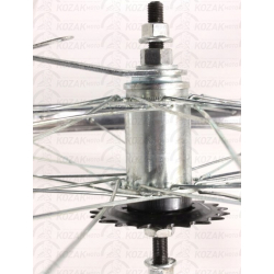 Колесо заднє 28 сталь, втулка "Україна-черв'як"