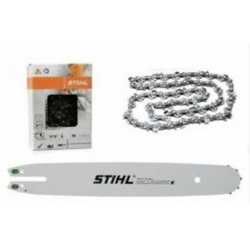 Комплект Шина STIHL 35см + Ланцюг STIHL 25 зубів крок 3/8 до бензопили для твердих порід