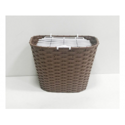 Кошик плетений коричневий на велосипед