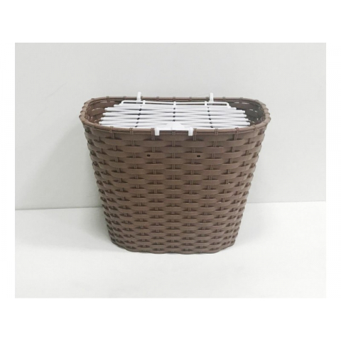 Кошик плетений коричневий на велосипед