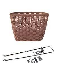 Кошик плетений коричневий на велосипед