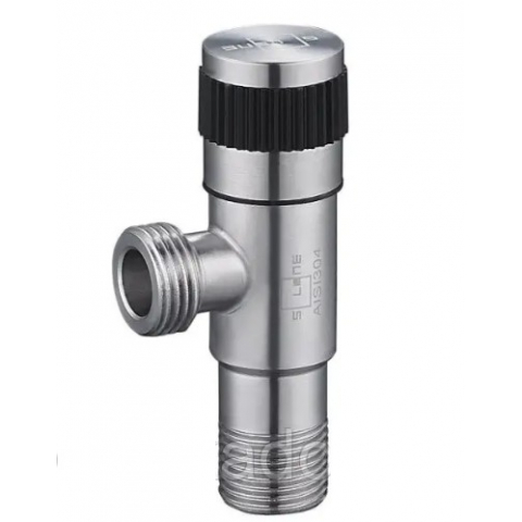 Кран кутовий SOLONE з нержавіючої сталі 1/2*1/2 DF-1022 