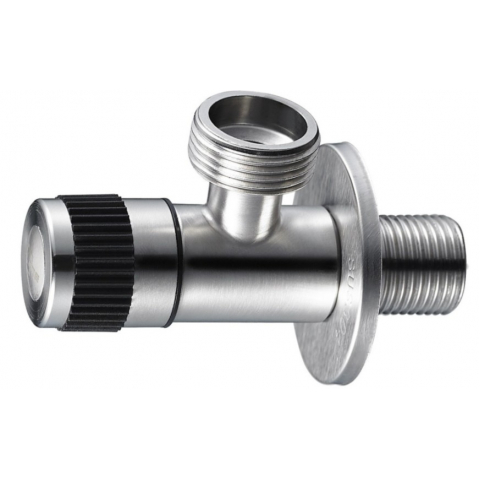 Кран кутовий з нержавійки 1/2"х3/4" Solone DF-1043