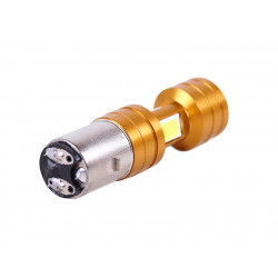 Лампа фари діодна 2 кристали лінза Н6 BA20D 12V 35/35W - LED - АМ