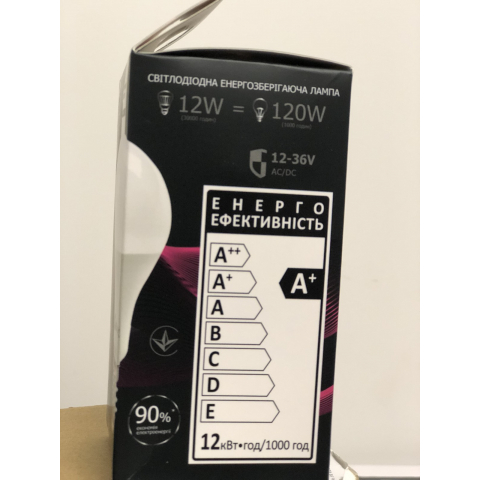 LED ЛАМПА VELMAX V-А60, 12W стандартний цоколь Е27