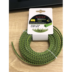Ліска  "крокодил" для бензокоси 15м., 3.0 мм  квадратна армована