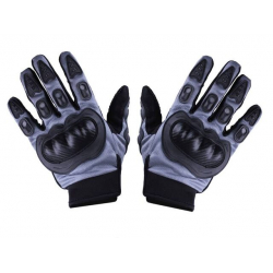 Моторукавички чорні з сірим текстиль size L MS07