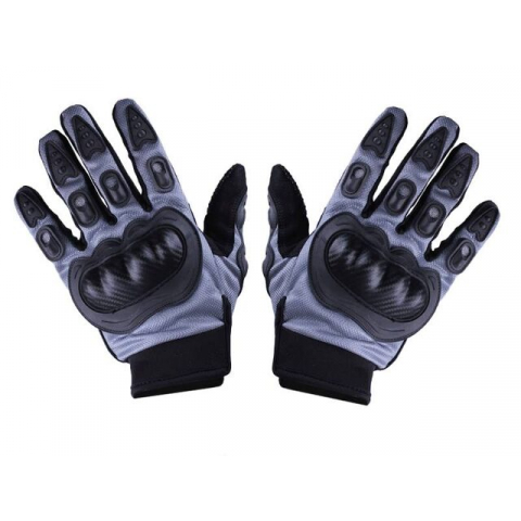 Моторукавички чорні з сірим текстиль size L MS07