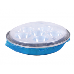 Оптика фари круглої (лінза з ободом) 8+1 LED діаметр 140мм Дельта/Альфа YBX