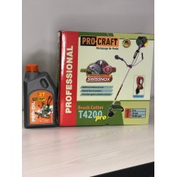 Бензокоса Procraft T-4200 Pro New (3 ножі + 1 шпуля + мастило 1л 2Т) легкий старт
