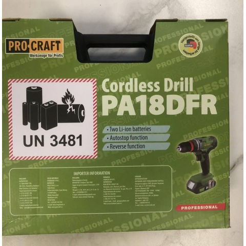 Шуруповерт Акумуляторний Procraft PA18DFR