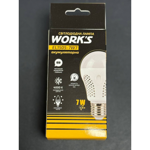 LED Лампа акумуляторна EL1505-7W7 WORK'S