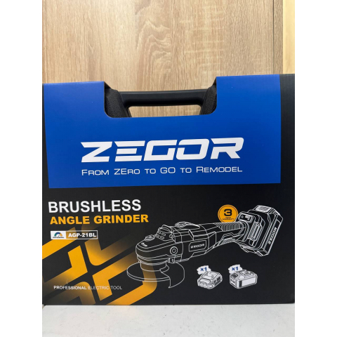 Акумуляторна шліфувальна машина Zegor Profesional 21V AGP-21BL кутова